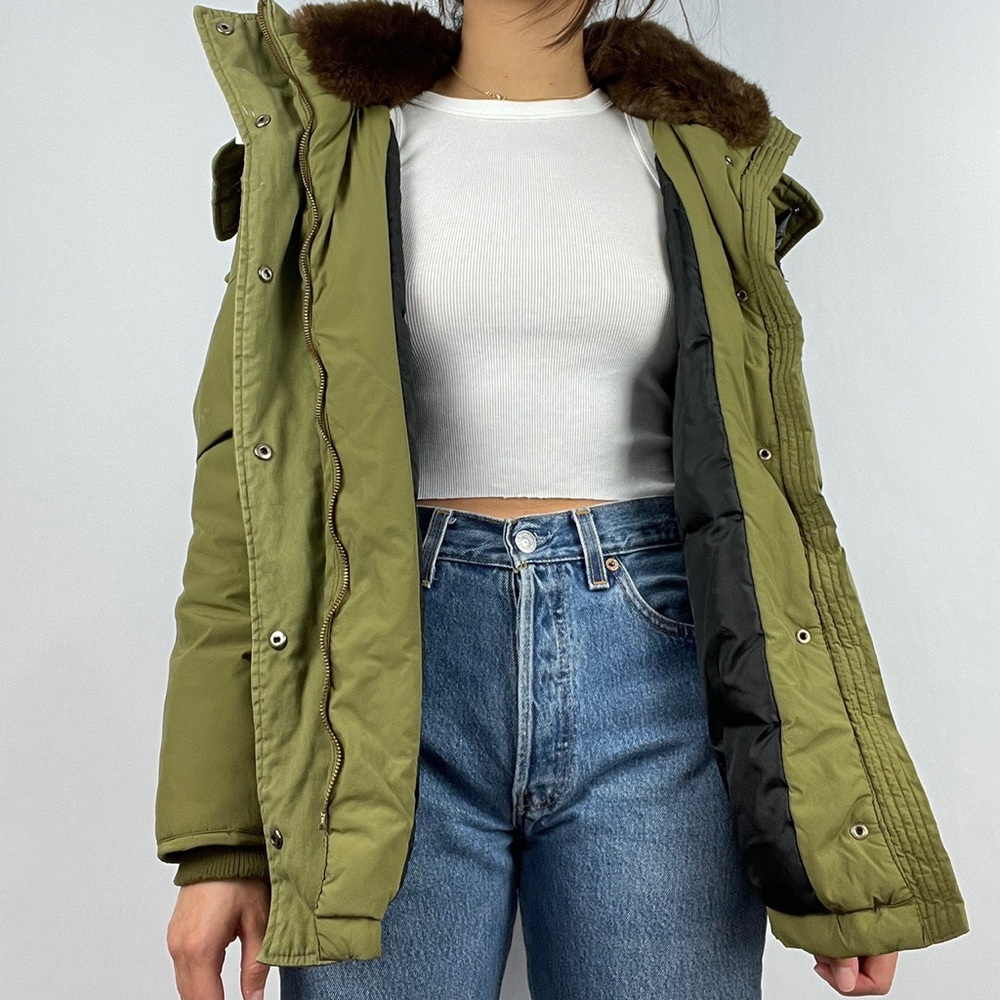 Green Puffer Jacket by Zara